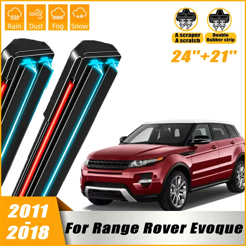 

Front Windshield Windscreen Wiper Blades For Range Rover Evoque L538 2011 - 2018 2012 2013 2014 Window Rain Brushes 24"+21"