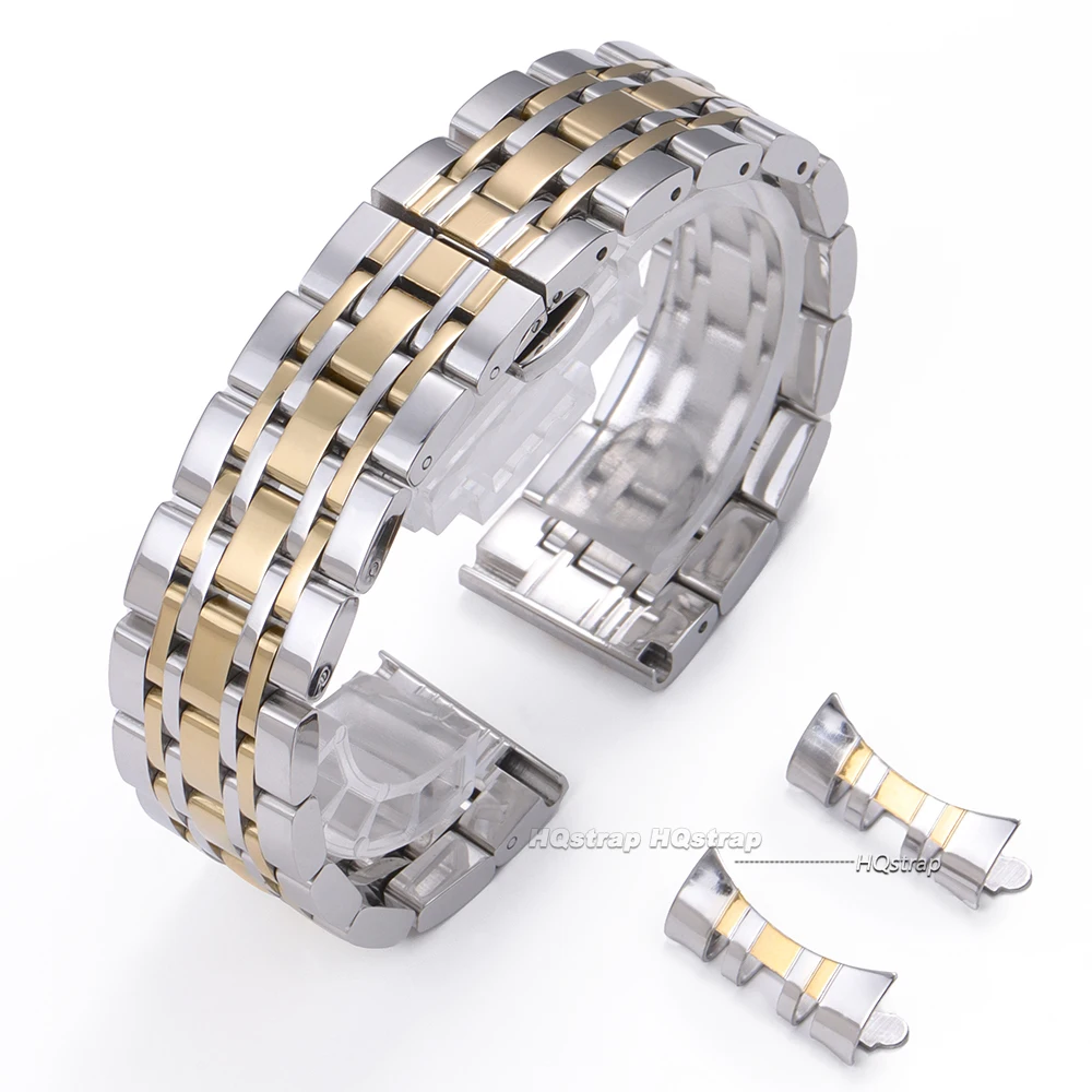 Solide Edelstahl Band 18mm 20mm 22mm Universal Smartwatch Ersatz Armband Armband Männer Business Armband Gürtel