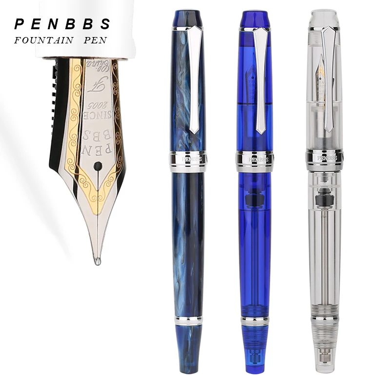 penbbs-pluma-estilografica-de-relleno-al-vacio-pluma-de-tinta-colorida-transparente-de-resina-456-punta-fina-escritura-de-moda-regalo-de-oficina-suministros-escolares