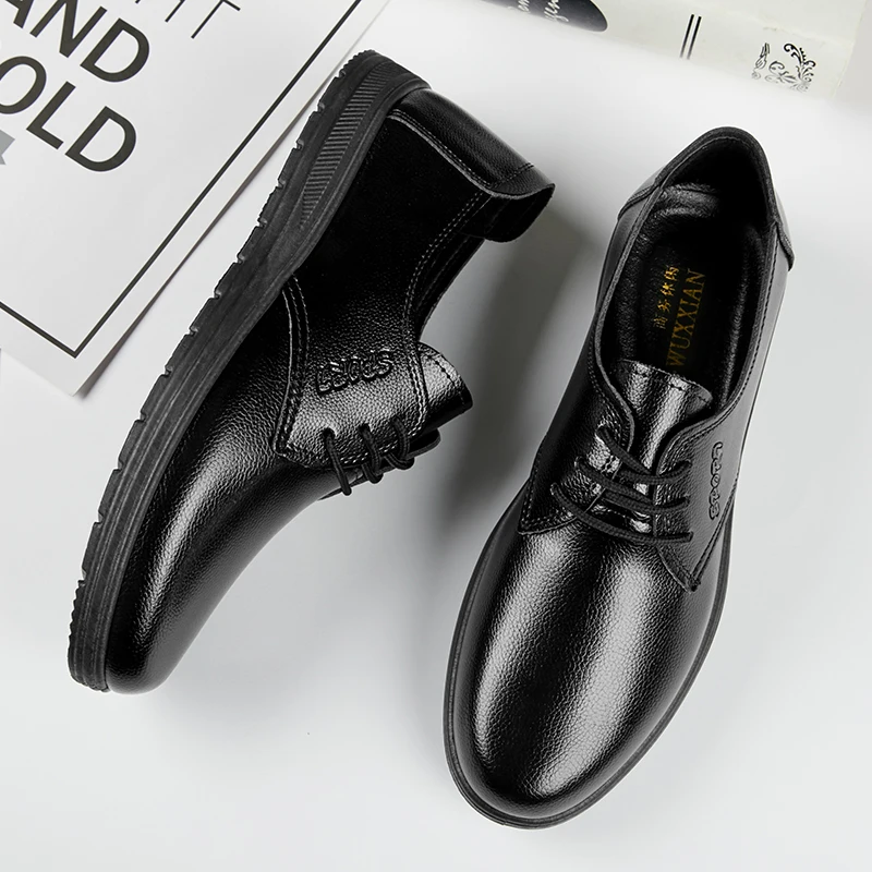 

Bla Casual Leather oes Men's Kitchen Work oes Anti-Slip Oil-Resistant Waterproof Spring Chef oes round Toe Low Heel