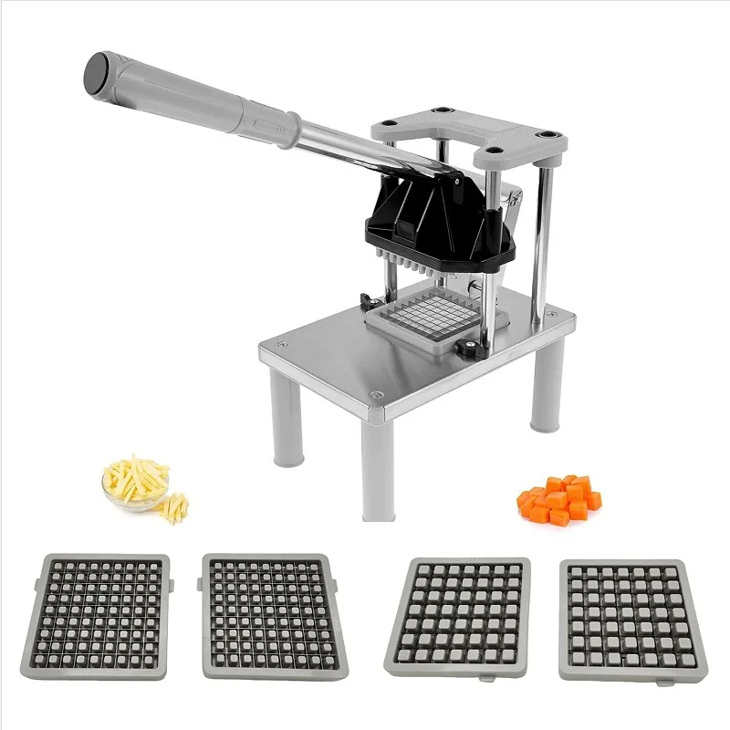 4 Blade Potato French Fry Cutter Press Type Multifunctional Vegetable Slicer For Home Kitchen Food Prep Potato Strip Cutting