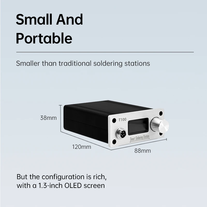 Stazione di saldatura ALIENTEK temperatura regolabile T100 attrezzatura per saldatura T12 OLED strumenti per saldatore digitale stazione di