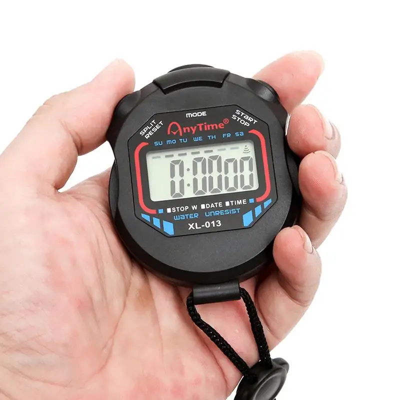 Professional Handheld Pocket Cronometro Digital Stopwatch Timer Waterproof Fitness Training Timer Outdoor Sport Tool