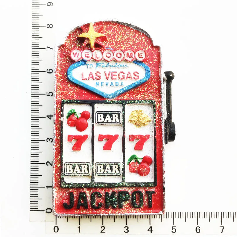 Las Vegas Lottery Machine Design Fridge Magnet Gift Decoration Message Sticker Travel Souvenir