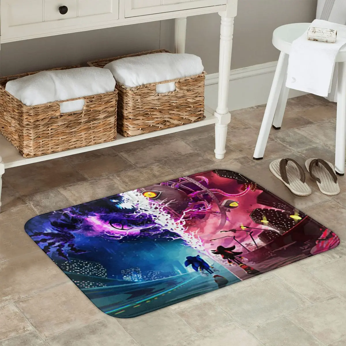 Sonic Cartoon The Hedgehog Doormat Kitchen Entrance Home Floor Mat Non-slip Carpet Rug for Living room Footpad Mats