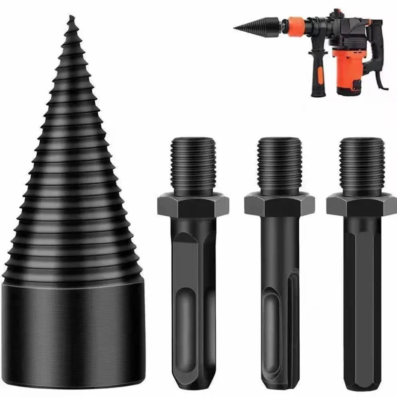 

For Wood Cleaving Tool Wood Drill Bit Twist Firewood Splitting Drill Bit Wood Splitter Screw Cones Bit Square Round Drill