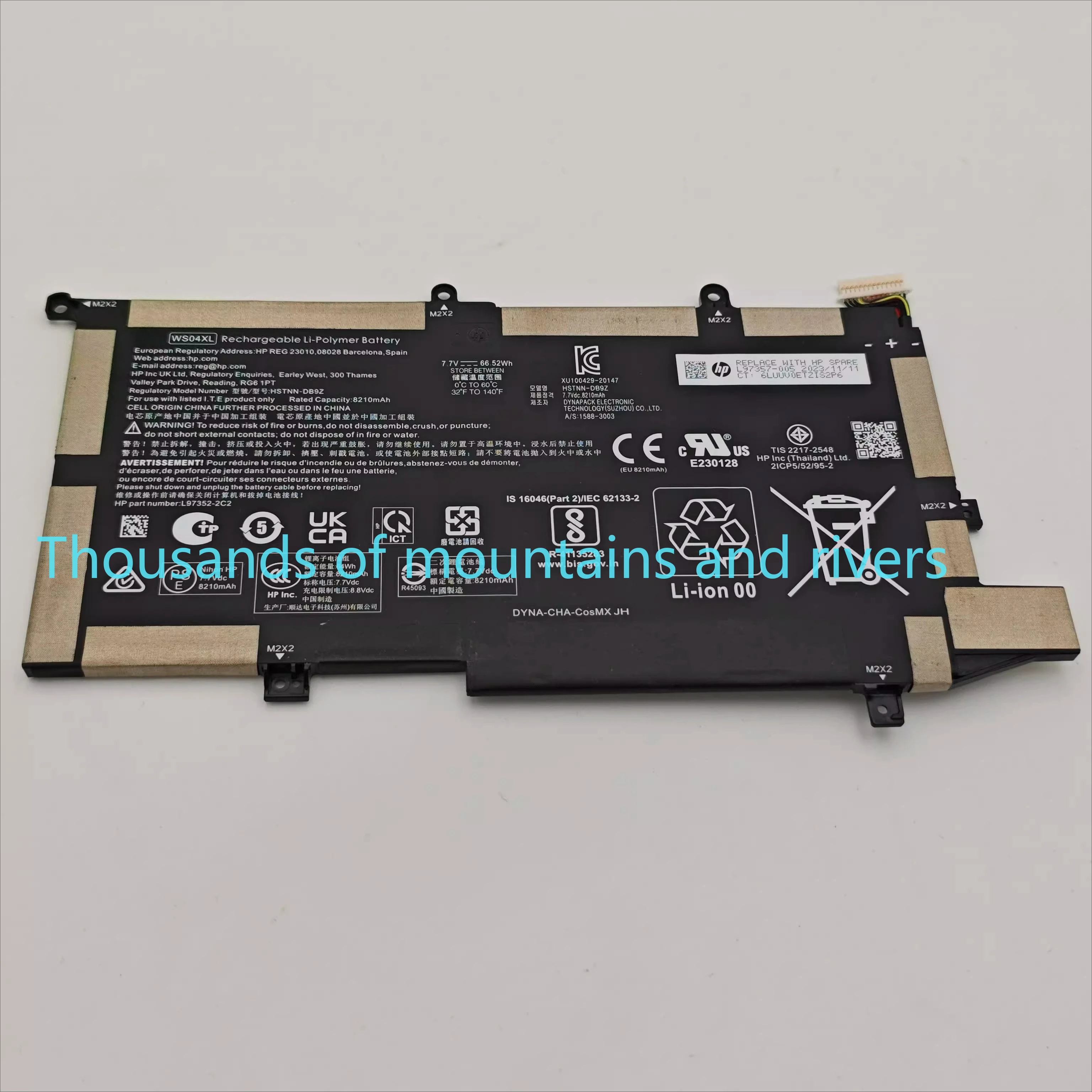 

NEW WS04XL 7.7V 66.52Wh Laptop Battery for HP Spectre X360 14t-ea HSTNN-DB9Z L97357-005 L97352-2D1 7.7V 66.52Wh