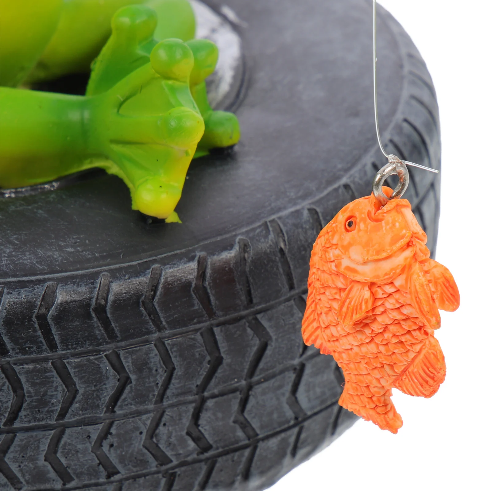 

Resin Frog Garden Statue Artistic Office Car Decoration Safe Practical Premium Materials Landscape Frogs Decor