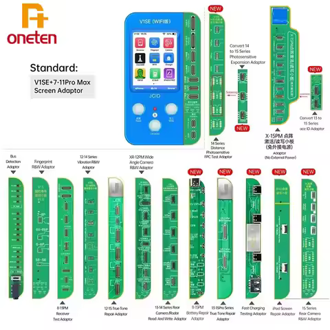 JCID JC V1SE V1S PRO Dot Matrix Face LCD True Tone Photosensitive Original Color Fingerprint Battery Board For IPhone X 15pm