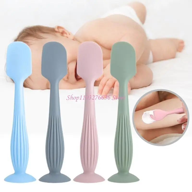 R6FD 3pcs fácil limpio para pañales pañales para bebés aplicadoras cuchara cuchara cepillo silicona spátula con base