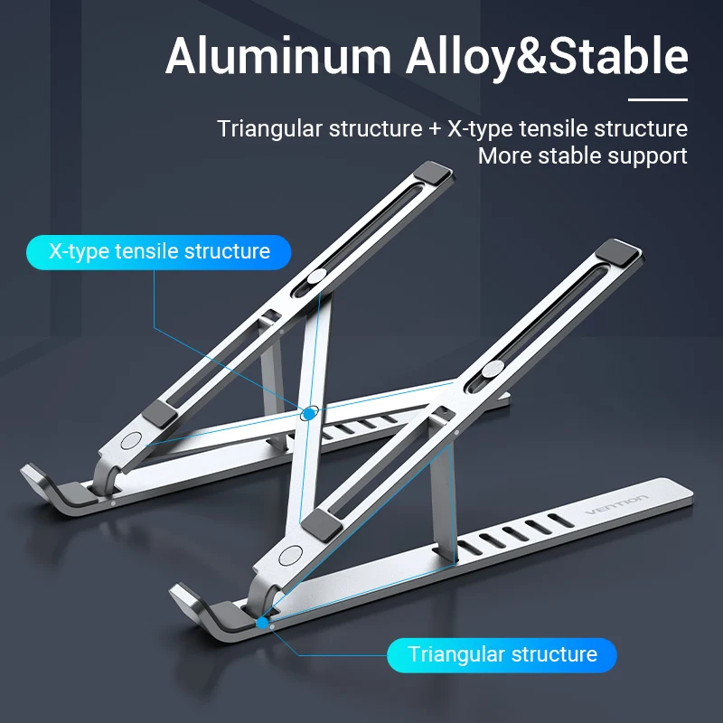 Vention Laptop Stand Holder For Macbook Air Pro Aluminum Foldable Notebook Stand Laptop For MacBook Pro Vertical Tablet Stand