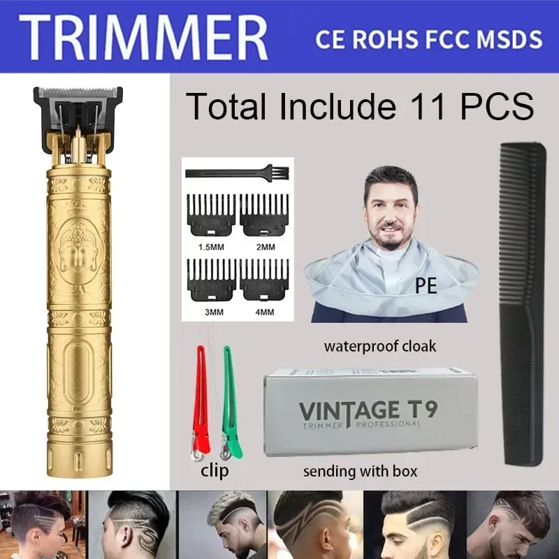 

2024 USB Rechargeable Hair Cutting Men's Electric Shaver Hair Trimmer Beard Clipper Hair Cut Machine (1 pcs) NW011