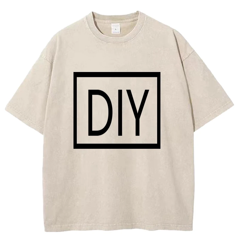 Customized Men's Washed Vintage T-Shirt, Suitable for Team Gatherings, Gym Workouts. Made of Cotton Fabric. image 4
