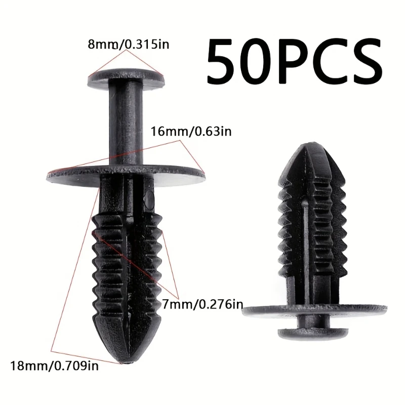 

50pcs For Mercedes Benz Fender Liner Wheel Arch Guard Fasteners Front Bumper Lower Guard Buckle Car Fasteners Buckle Rivets