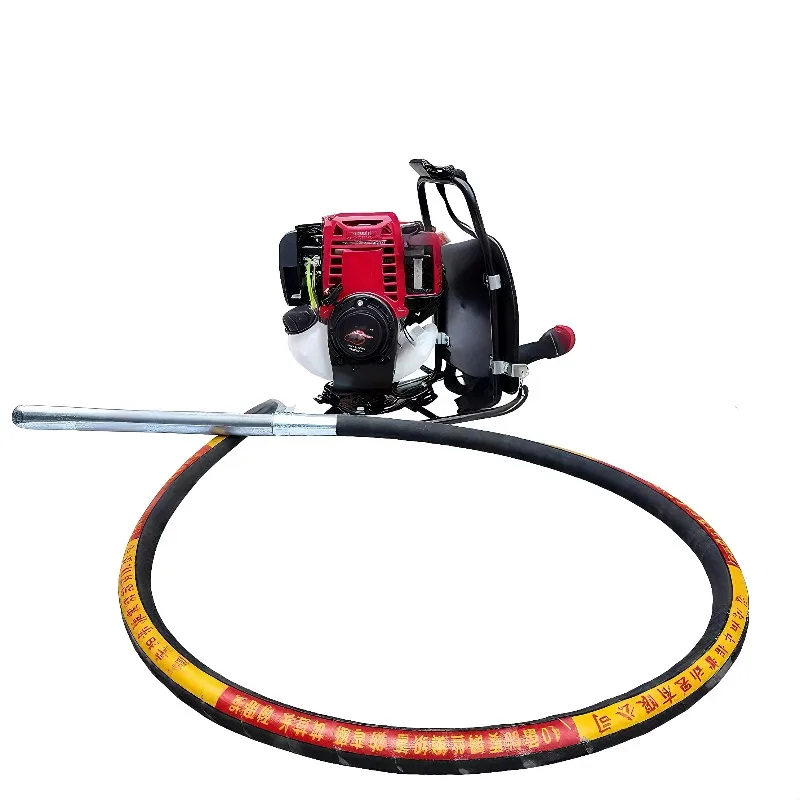 4-Stroke engine external rear-mounted concrete vibrator with durable bearing core components