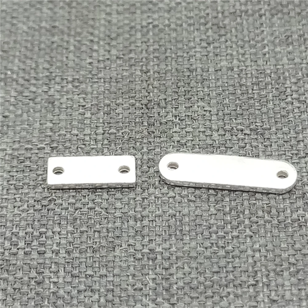 10 Sterling Silver Bar Connectors 925 Silver Blank Rectangle Tags for Necklace Bracelet
