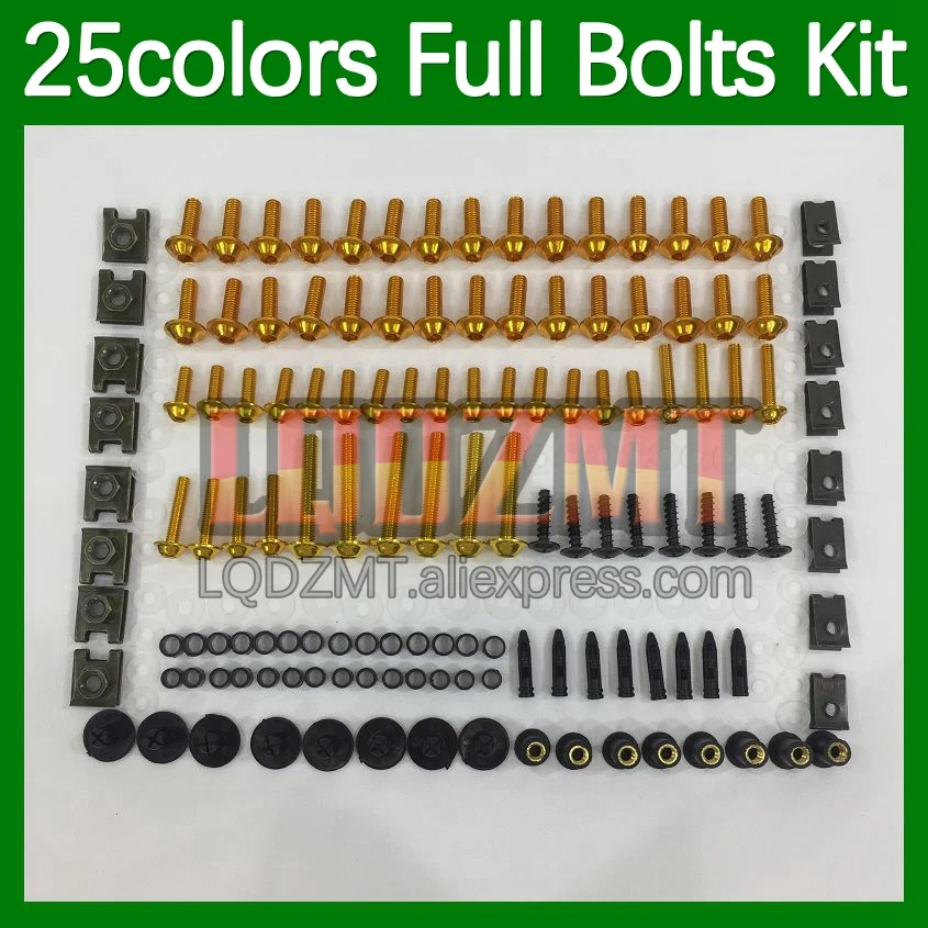 268pcs Body Bolt Full Screws Kit For Daytona 600 Daytona600 Daytona 650 02 03 04 05 2002 2003 2004 2005 Fairing Bolts screw Nut