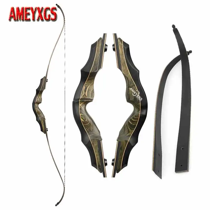 New 62inch Archery Recurve Bow Outdoor Hunting Bow 20-60lbs for Right Hand Shooting With Rope for Installing Bowstrings