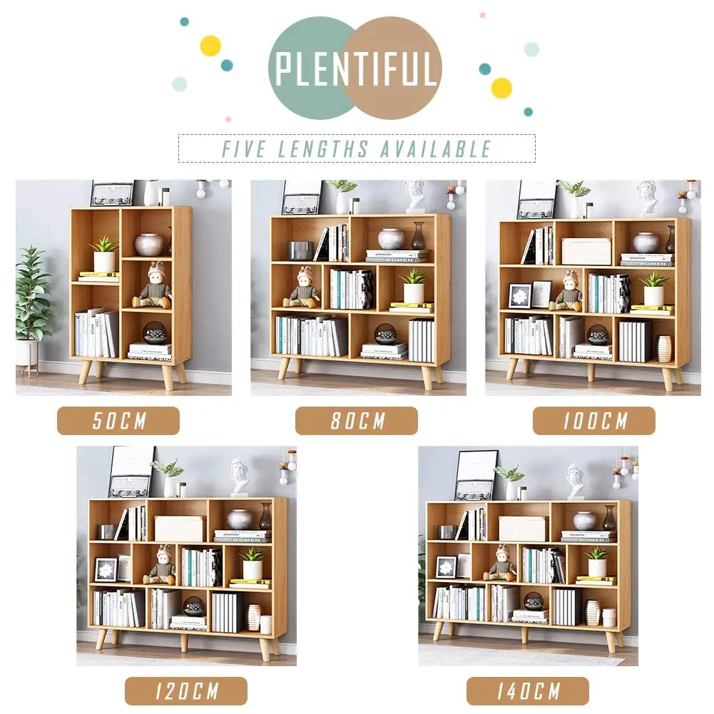 3 Tiers Large Capacity Floor Standing Display Cabinet Rack With Legs Open Shelf Bookcase For Kids