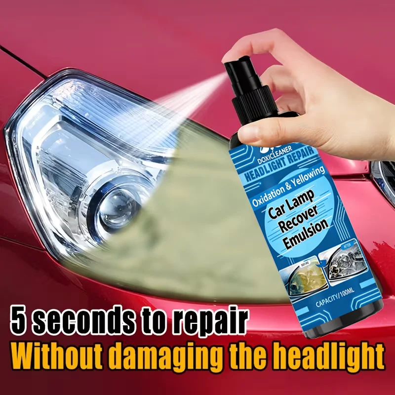 Professional car headlight repair paste - Easy-to-use car light maintenance kit, restore oxidized, yellowed, and blurry headligh