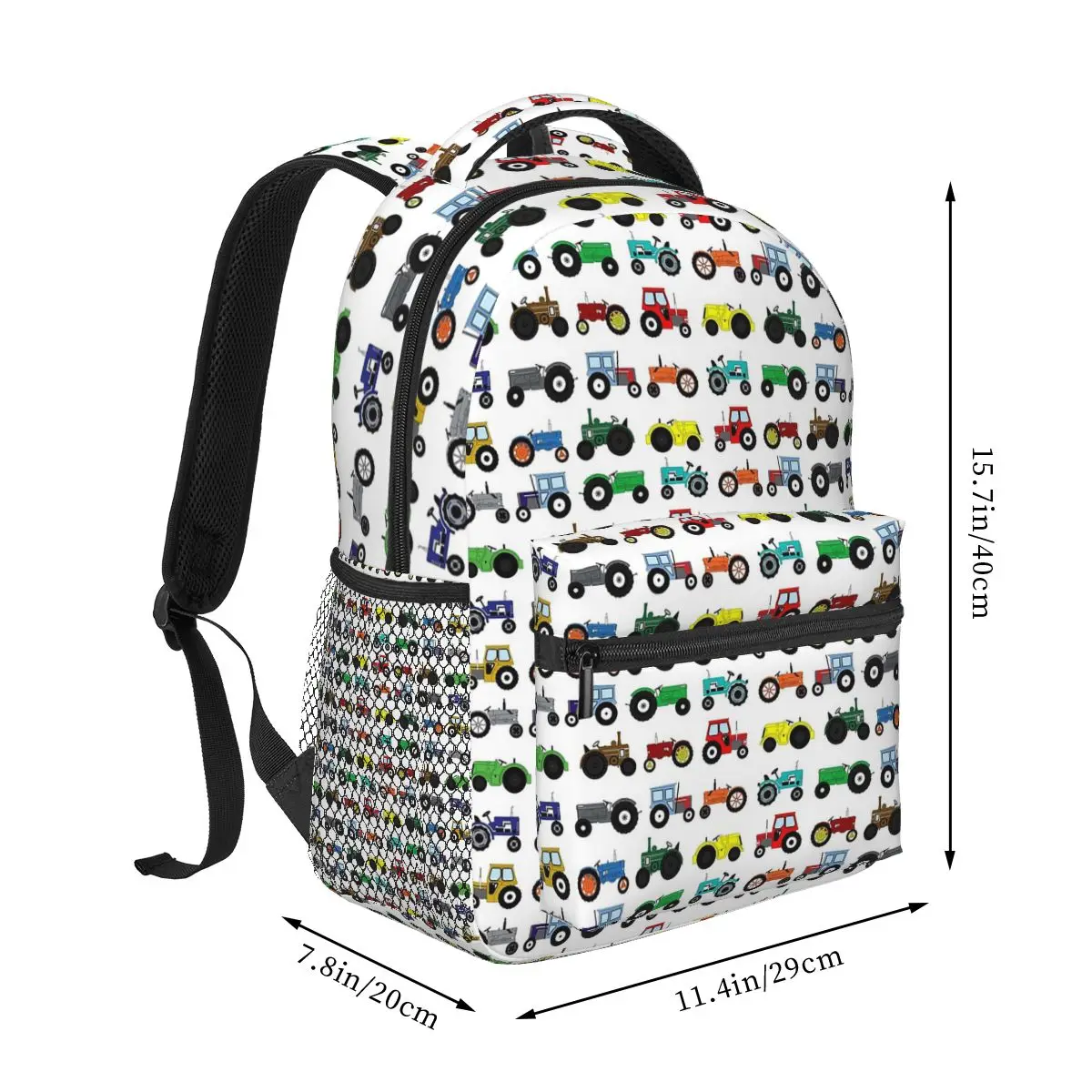 Tractors Print Backpacks Boys Girls Bookbag Children School Bags Cartoon Kids Rucksack Shoulder Bag Large Capacity