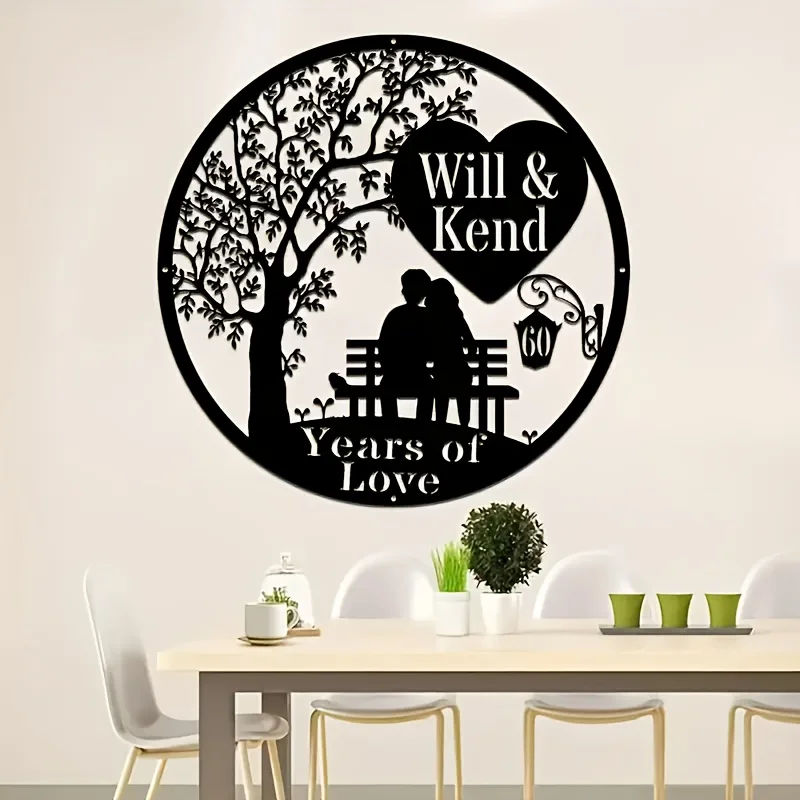 Customizable classic wrought iron wall hanging decoration 1pc