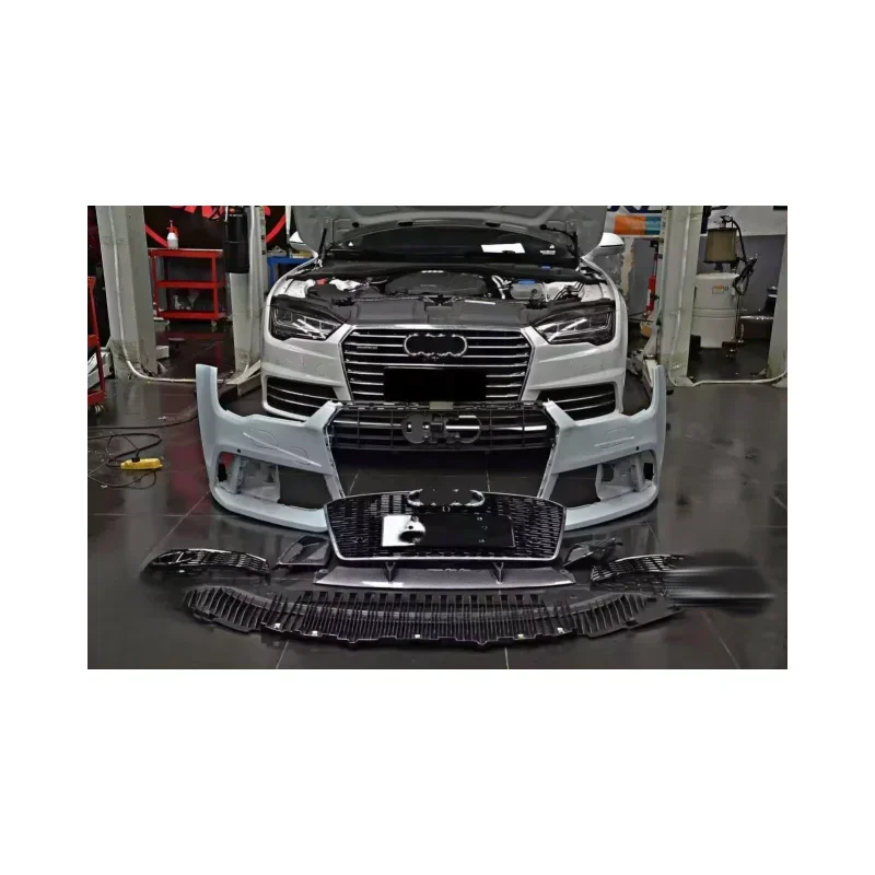 upgrade bodykit body kit the front bumper sets with grille facelift to RS7 style for Audi A7 car parts 2016-2018