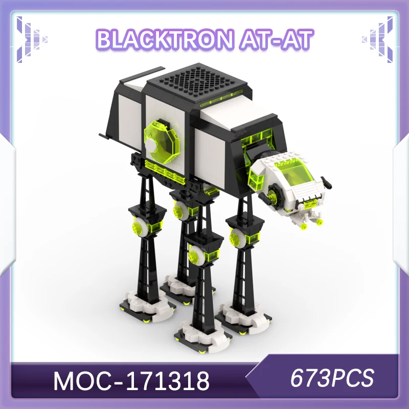 

673P Classic Planetary Movies Blacktron AT-AT Building Block Assembly Sci-fi DIY Universe New War Model Set Gifts MOC-171318