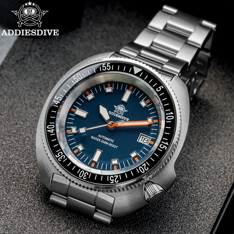 ADDIESDIVE Watch for Men New AD2081 Sapphire Wristwatch Super Luminous Date Luxury NH35 Automatic Waterproof 200m Diver's Watch