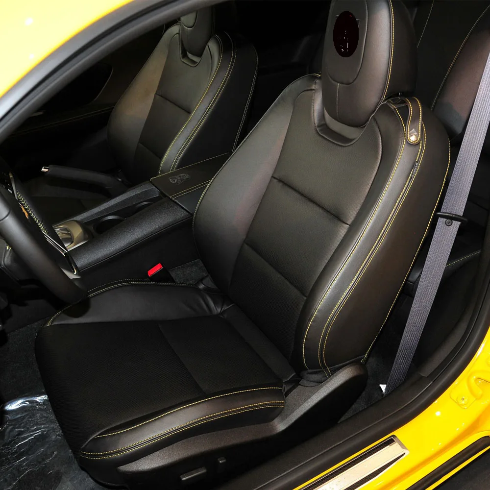 

Кожаные чехлы Nappa для Chevrolet Camaro 2011 2012 2013 2014 2015, набор чехлов на автомобильные сиденья, аксессуары для защиты салона