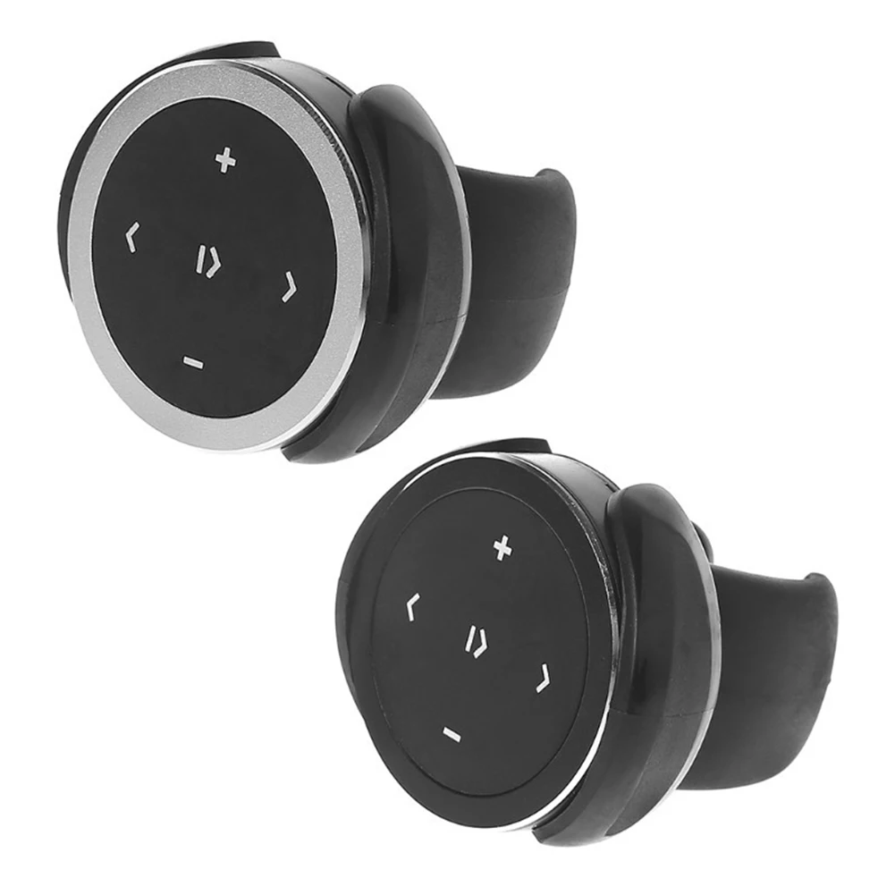 Music Player Controller Car Steering Wheel Music Play Remote Control Bluetooth-compatible with Bracket for IOS Android Phone