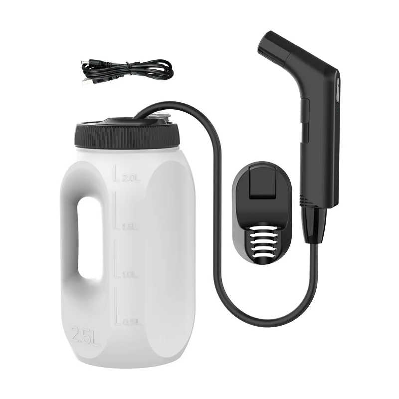Portable bidet sprayer, IPX6 USB rechargeable, dual-flow and collapsible tank, handheld sanitary spray gun for women's and baby
