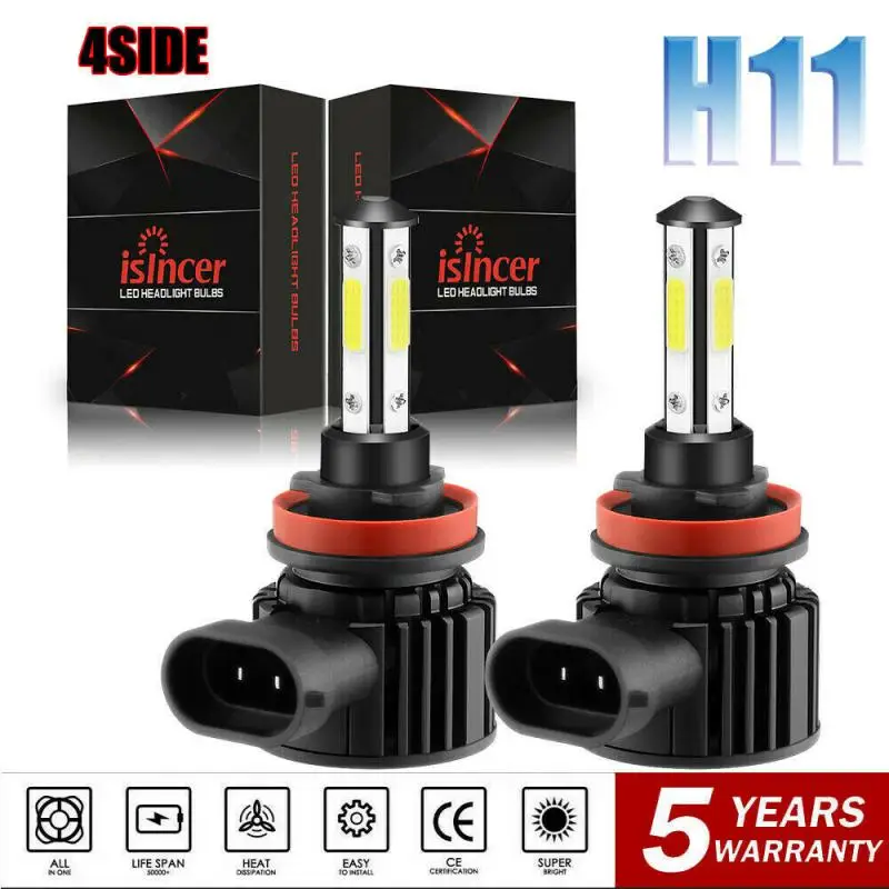 roadsun LED H11 Headlight H1 H4 H7 9006 HB4 9005 HB3 6000K 10000LM Auto Lamp Super Bright Car Fog Lights Running Light