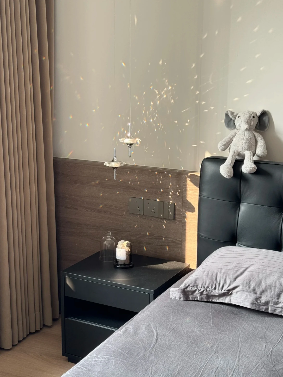 YEBMLP Postmodern Meteor Shower Chandelier Staircase Art Design Crystal Hanging Lamp Round Bedside Lamp Dining Room Pendant Lamp