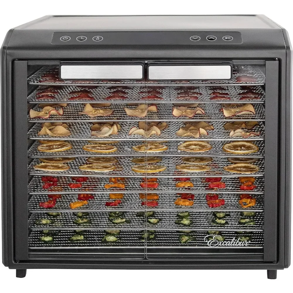 Electric Food Dehydrator Select Series 10-Tray with Adjustable Temperature Control Includes Chrome Plated Drying