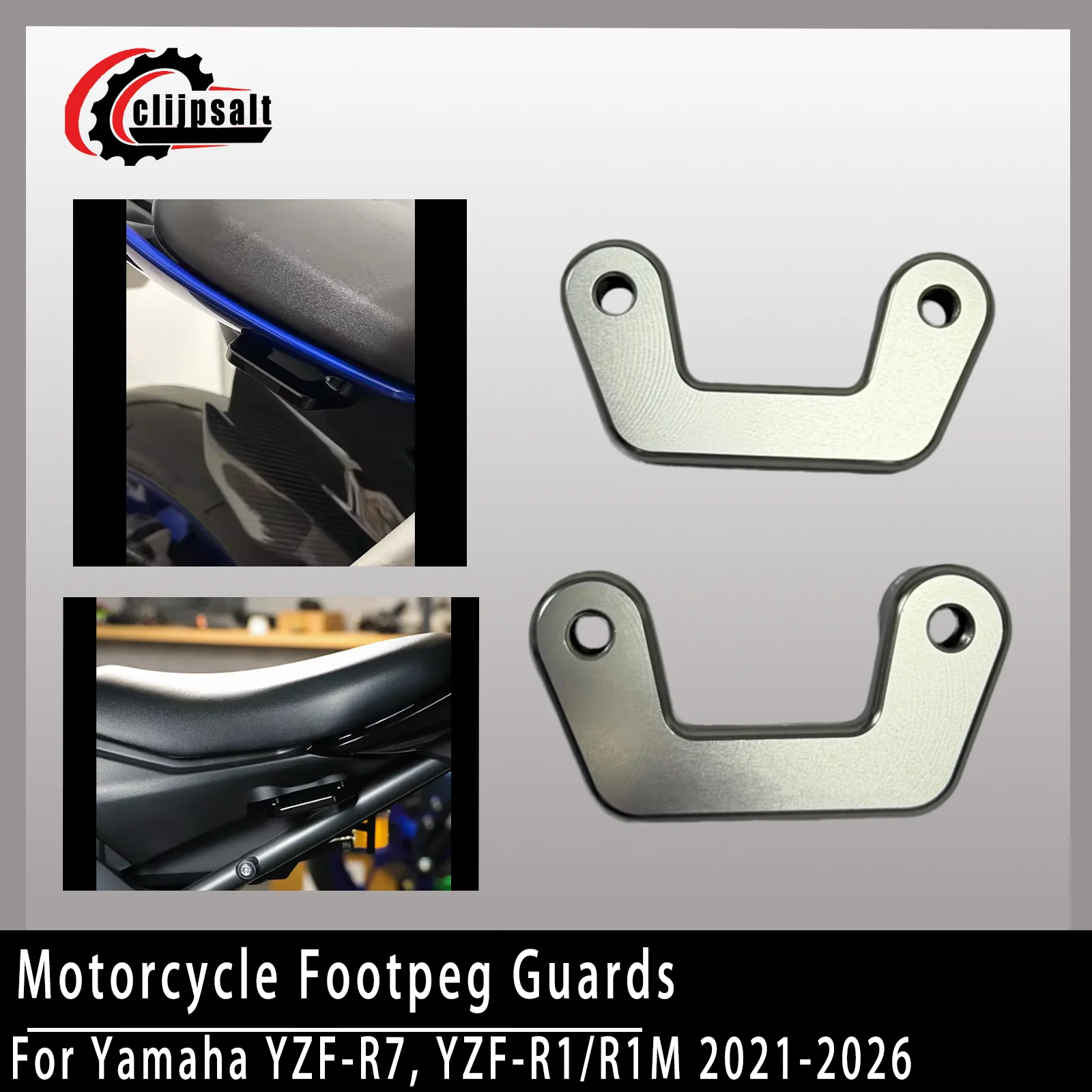Motorcycle Pedal Racing Foot Peg Blanking Plate Removes Rear Passenger Footrest  Hook For YAMAHA YZFR7 YZF R7 R1 R1M 2021-2026
