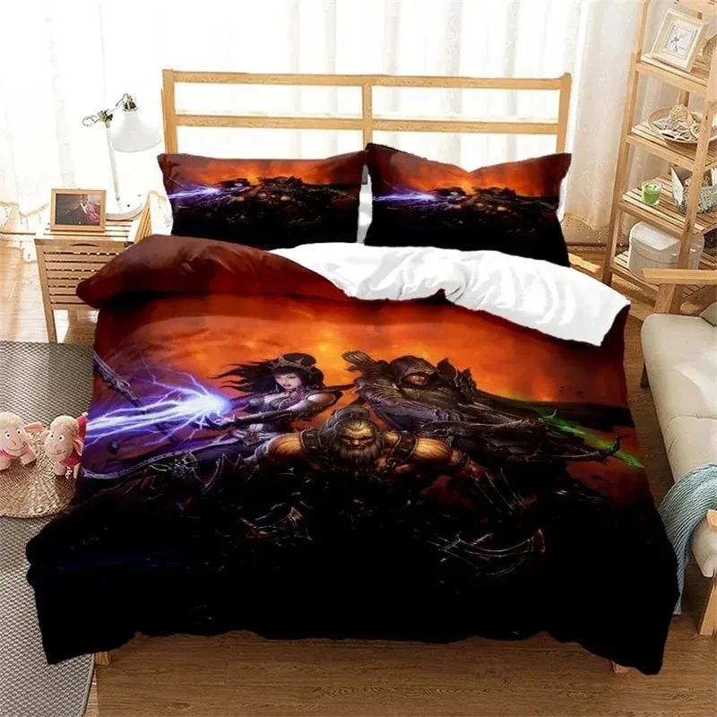 3D Print Game Diablo Bedding Set,Duvet Cover Comforter Bed Set Quilt Cover Pillowcase,King Queen Twin Size Boys Girls Adultse