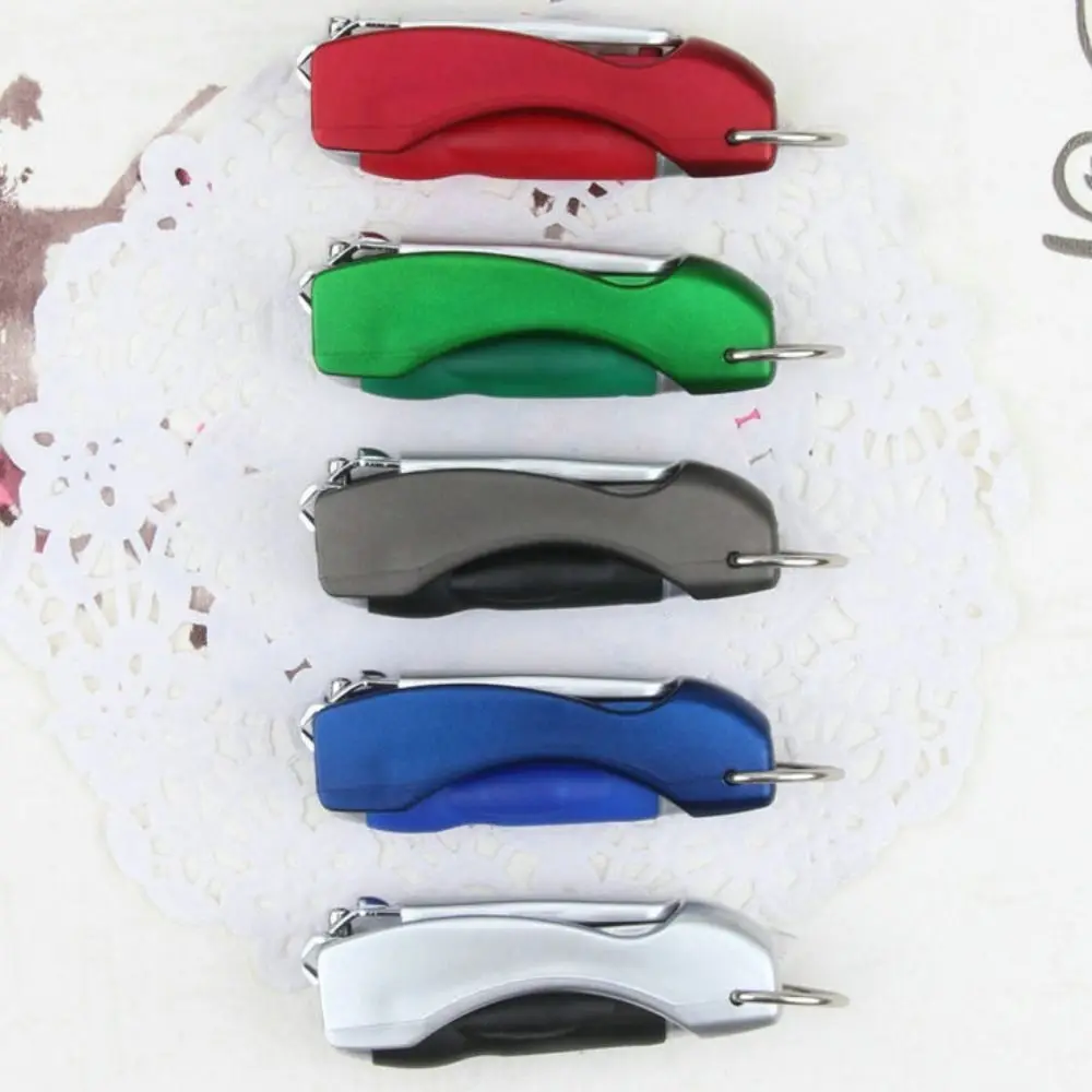 Multifunctional Nail Clipper Ballpoint Pen 0.7 Blue Refill Keychain Pen Portable Foldable ABS Ballpoint Pen Creative Stationery