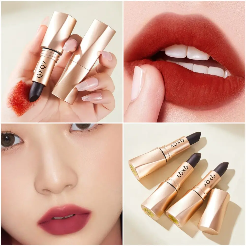 Rossetto opaco a lunga durata Impermeabile Lucidalabbra solido Colorazione Balsamo per labbra multicolore Bellezza