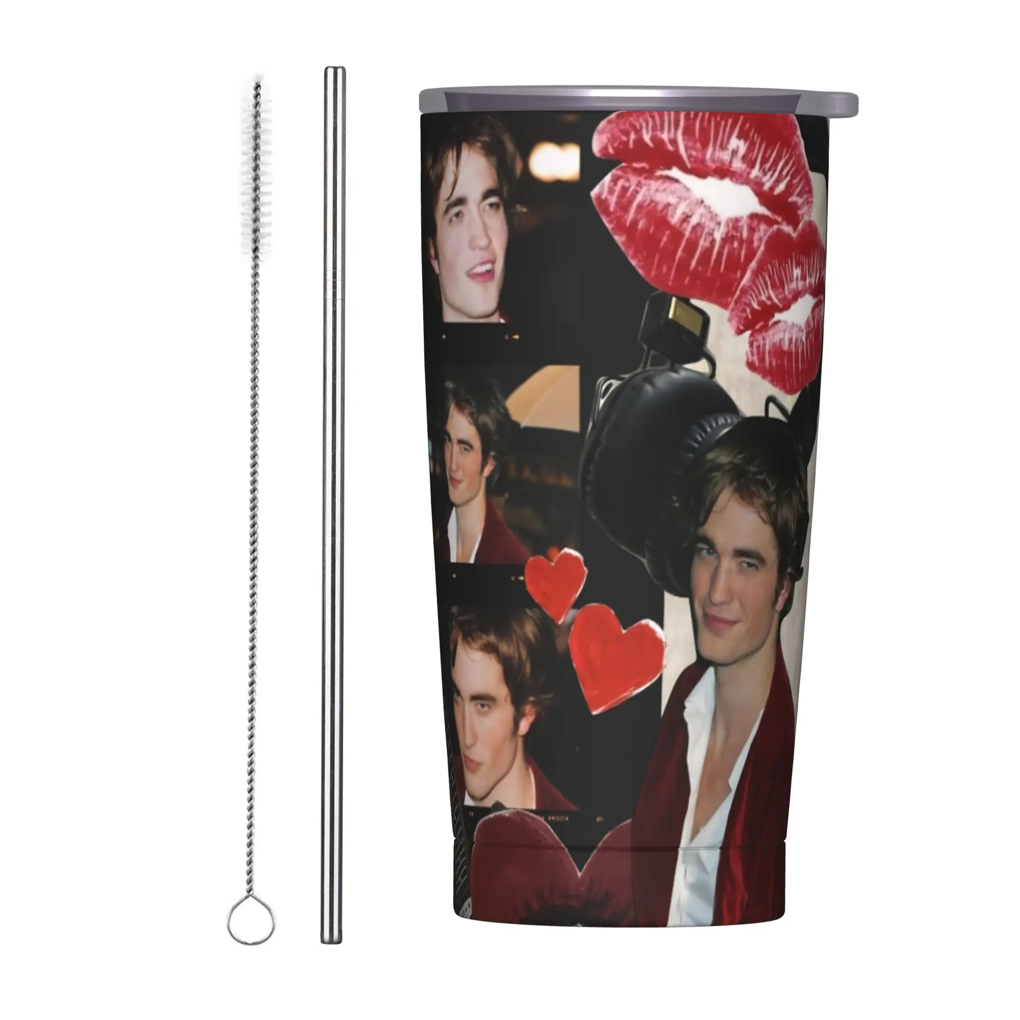 Edwards Cullen  Tumbler Vacuum Insulated  Thermal Cup with Lid Straw Car Mugs Water Bottle 20oz