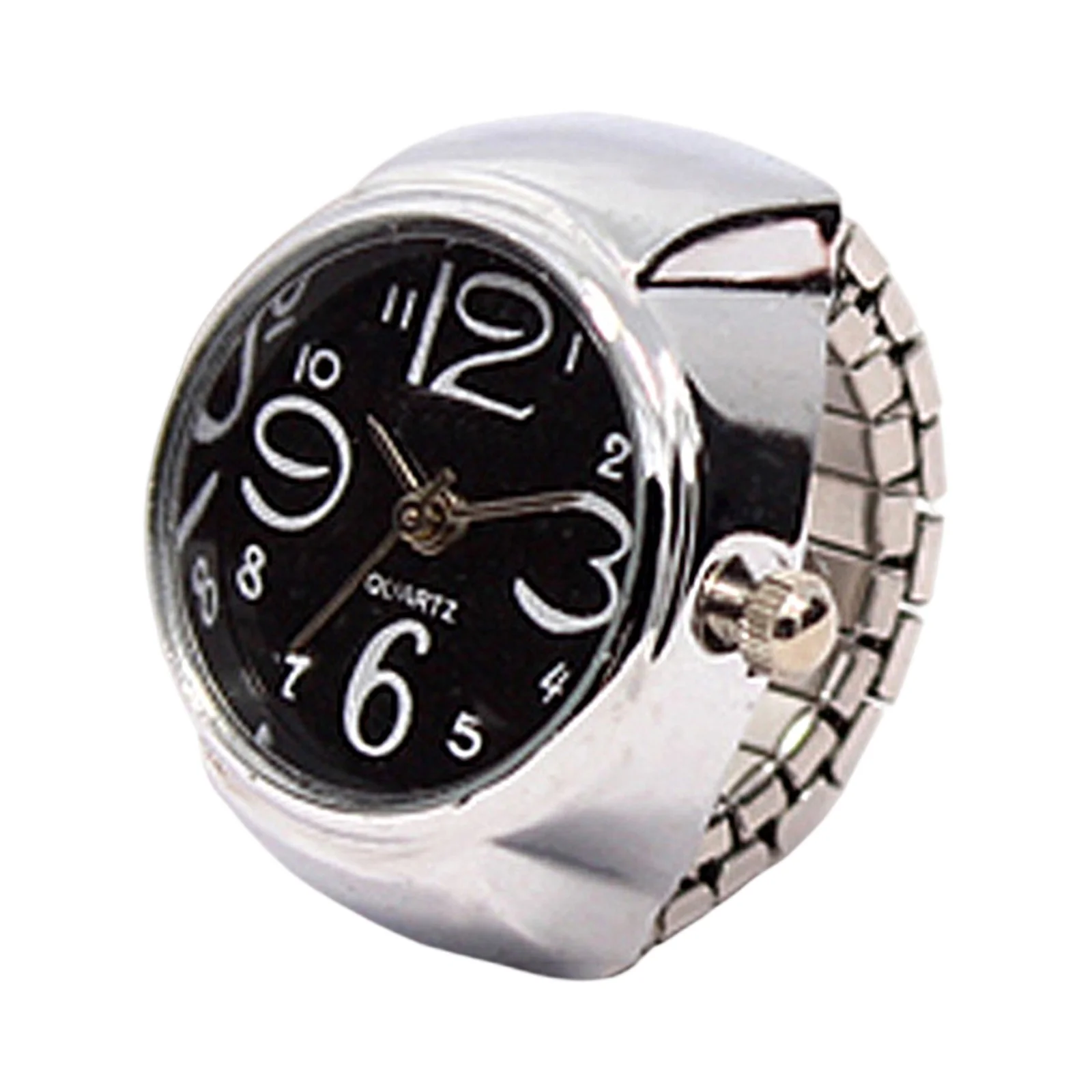 Popular Fashion Luminous Running Alarm Clock Watch Vintage Punk Finger Watch Couple Rings Quartz Watch Decoration Watch 2025