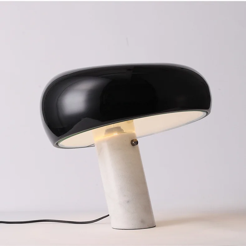 

Italian Sculptural Mushroom Lamp: Nordic Minimalist Marble Accent Light for Bedside & Artful Living Spaces