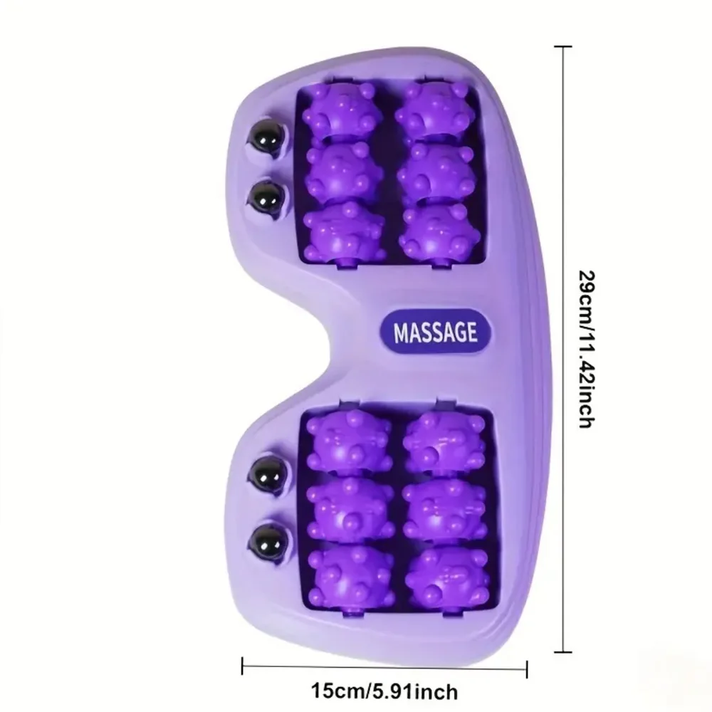 مدلك قدم مع 4 صفوف من بكرات، الضغط الإبري للاسترخاء، تخفيف التهاب اللفافة الأخمصية، تخفيف الألم من عظم الكعب #2
