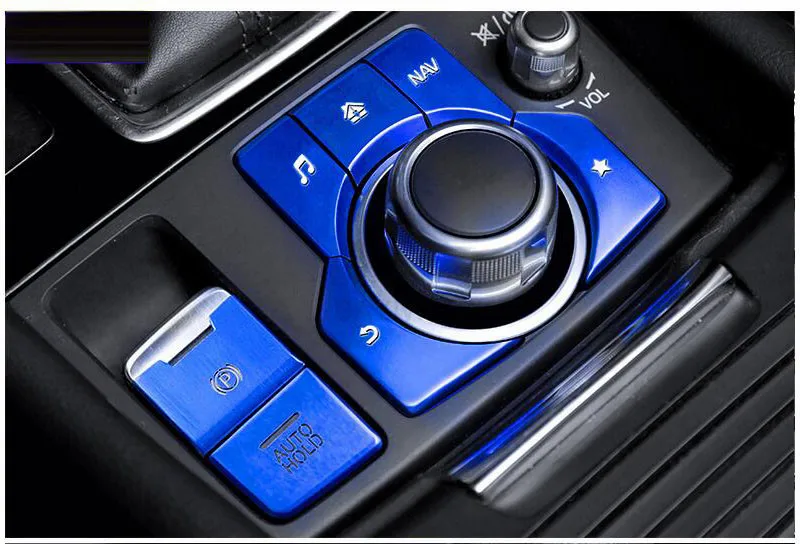 New Aluminum Electronic parking brake automatic parking button cover For CX-5 Mazda3 AXELA MAZDA6 ATENZA CX-3 CX-4 CAR STYING