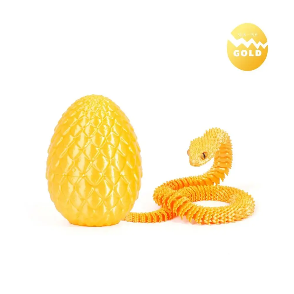 Creative 3D Printed Snake All-in-one Molding Candy Color 3D Printed Snake Egg Snake Egg Gradient Flower