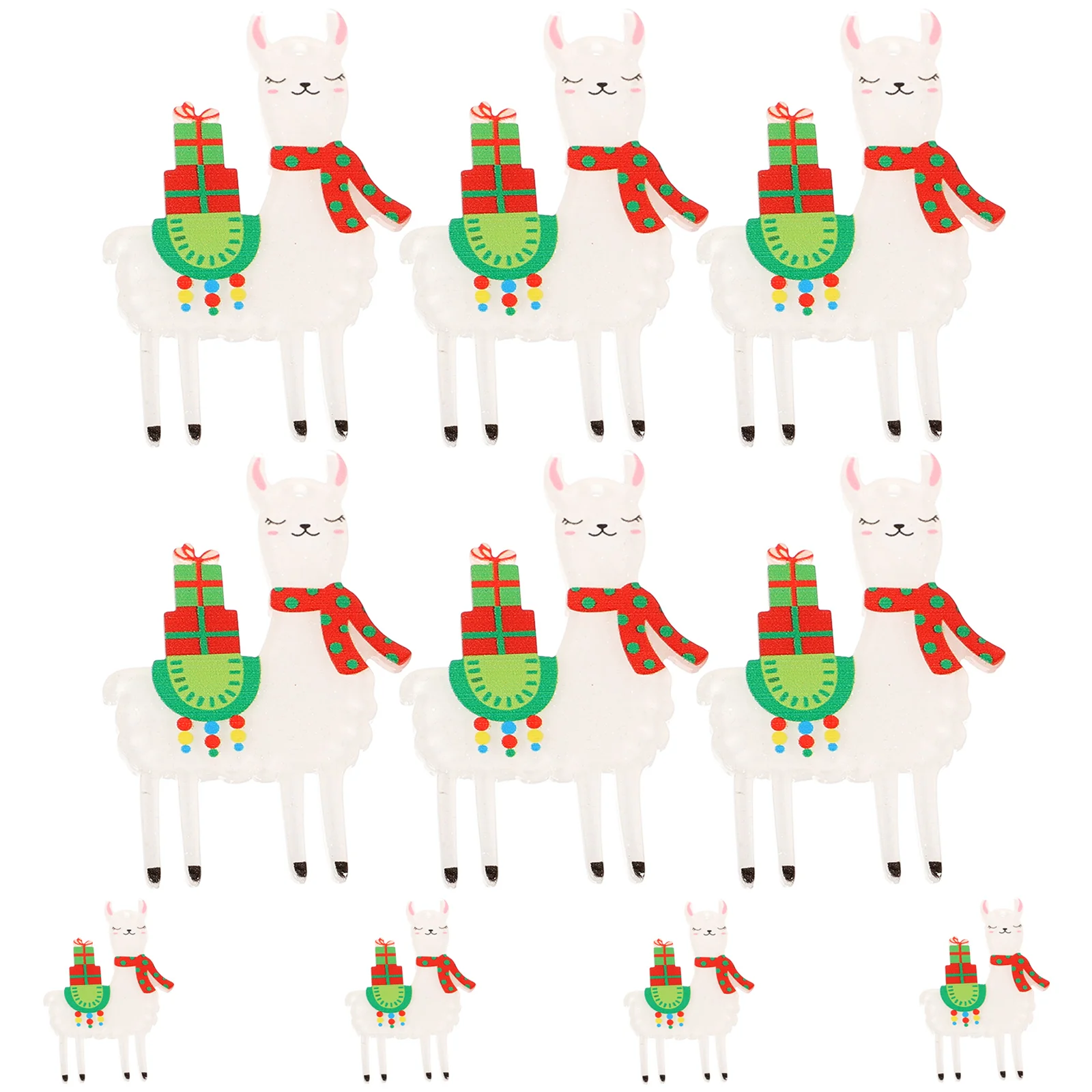 

10 Pcs Christmas Alpaca Pendant Acrylic Charms for DIY Earrings Necklace Bracelet Accessories Hanging Ornaments Handmade Jewelry