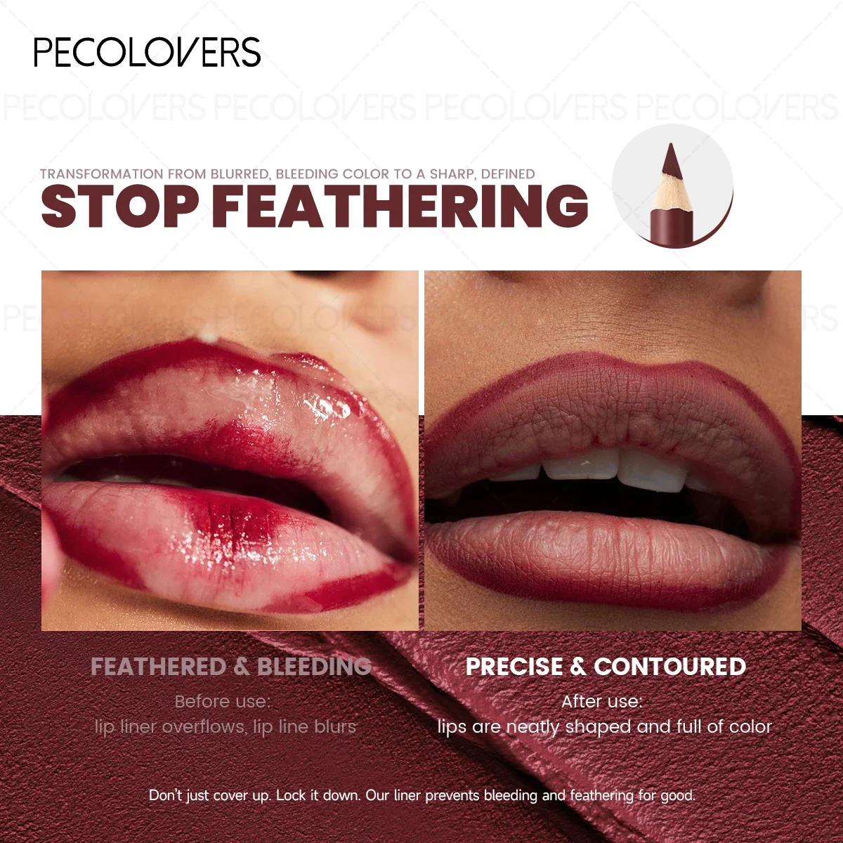 1PC 1PC 防水マットヌードリップライナー高色素沈着長持ちジェル/ペンシルフォーミュラ、スムーズな塗布