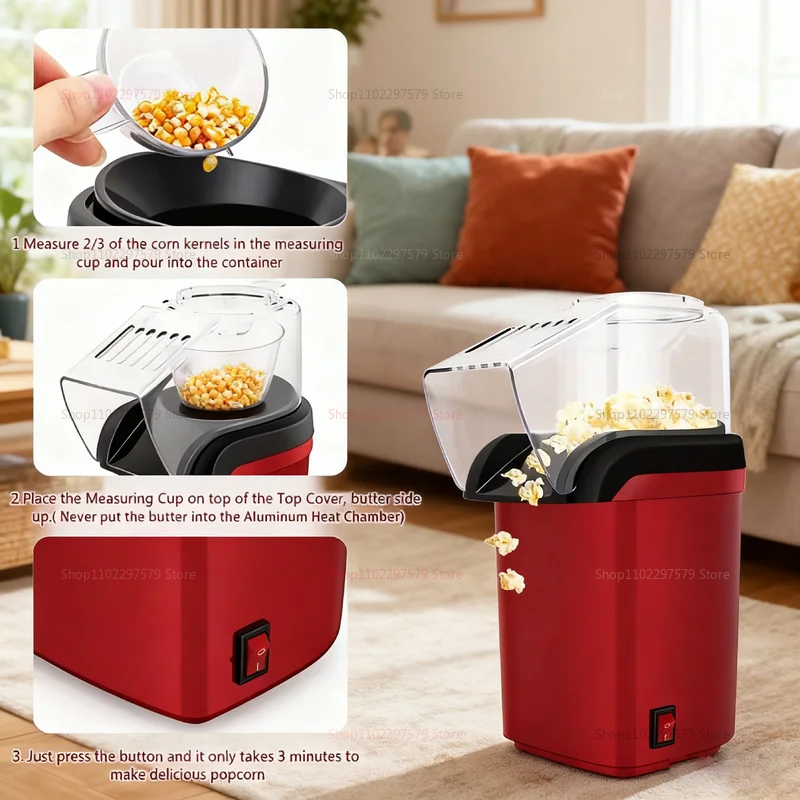 Electric Hot Air Popcorn Maker 2