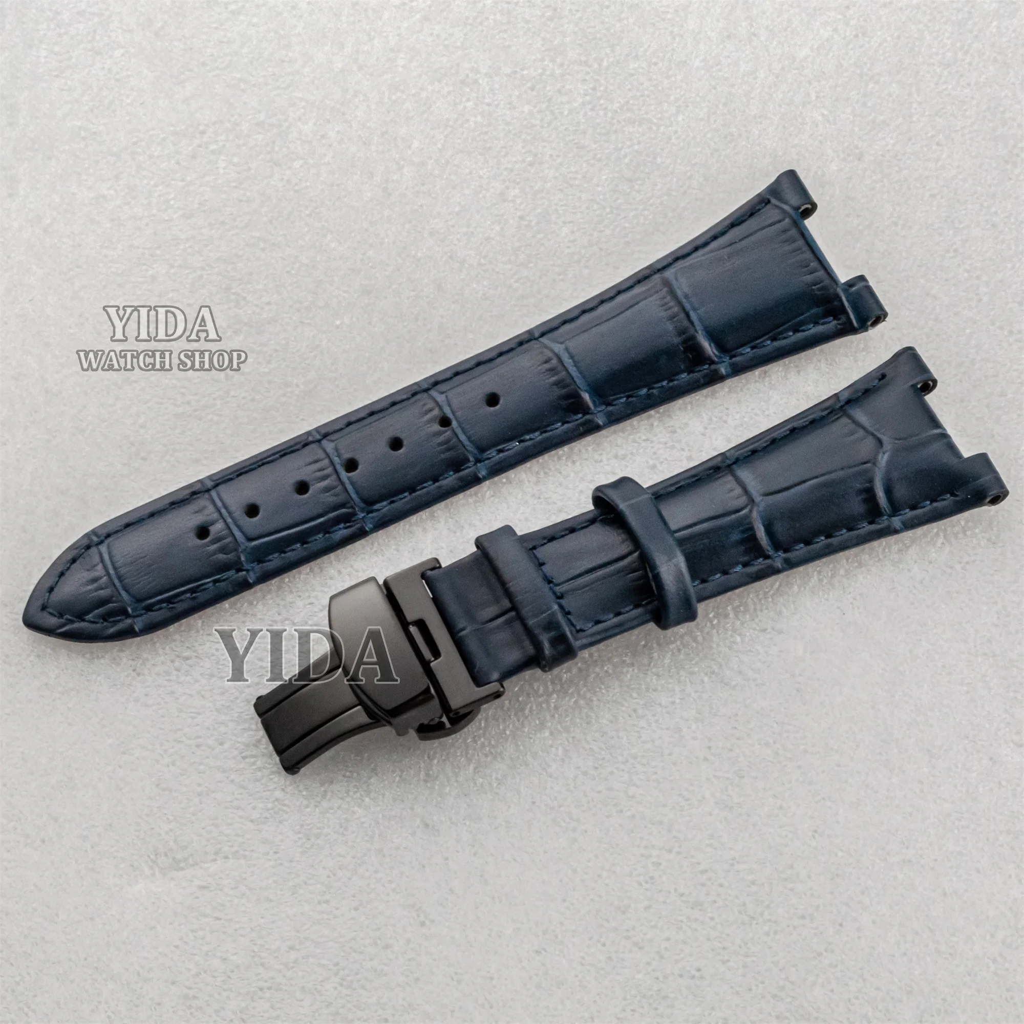 노틸러스 시계 밴드 25MM 정품 가죽 시계 스트랩 316L 스테인레스 스틸 버클 모드 손목 밴드 수리 도구 액세서리