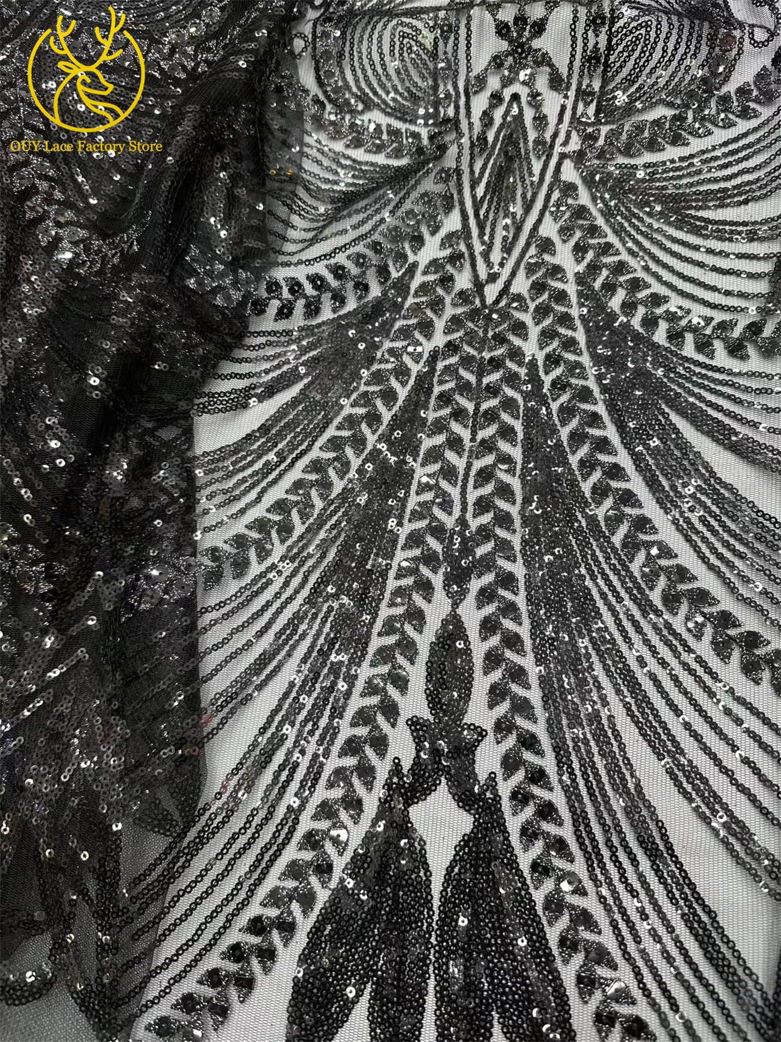 5 Yards Afrikanischer Spitzenstoff 2026 Hochwertige Französische Pailletten Perlenbesetzter Tüll Hochwertiges Nigerianisches Partykleid für Damen Hochzeitskleid – Detail 25